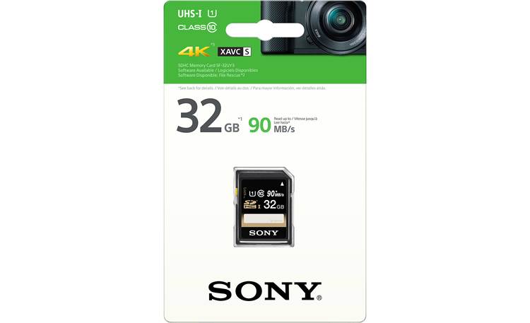 Sony SDHC Memory Card Shown with packaging