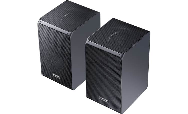 Samsung/Harman Kardon HW-Q90R Wireless rear speakers have front- and up-firing drivers for immersive home theater effects