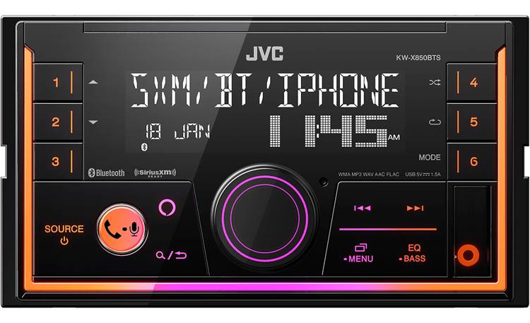JVC KW-X850BTS Change up the colors and use Alexa voice control to get to your music quickly