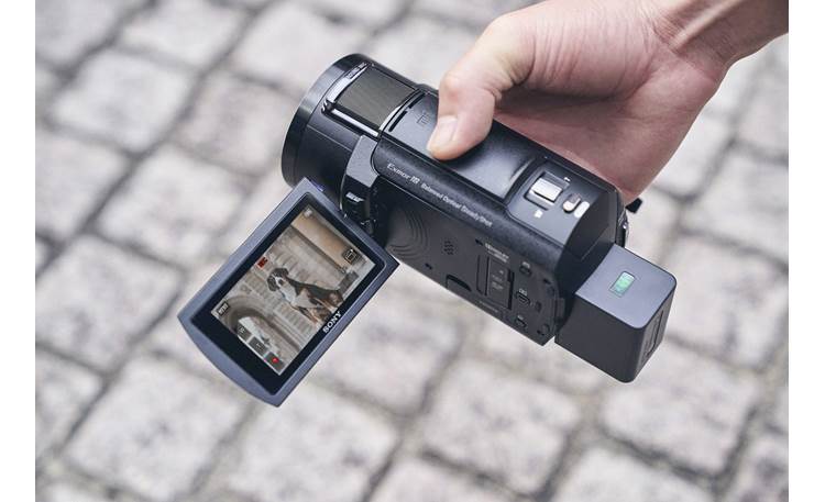 Sony FDR-AX43A Handycam® Tilting touchscreen makes it easy to capture the right angle