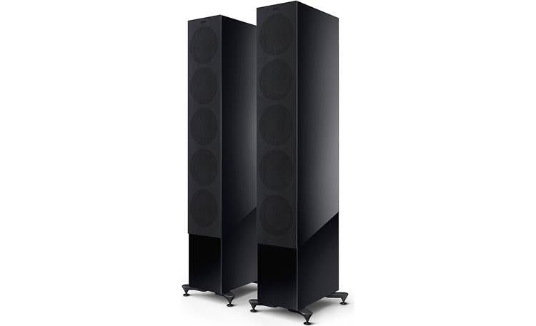 Kef R Meta Black Gloss Floor Standing Speaker At Crutchfield