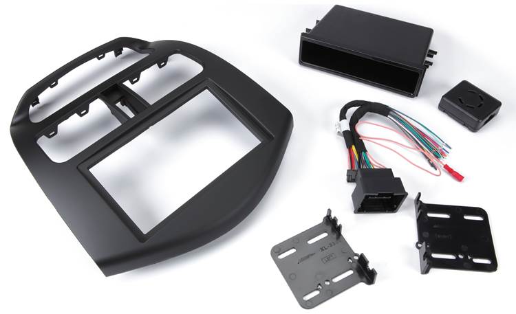 Metra 99-3309B-LC Dash and Wiring Kit Integration adapter package including dash trim pieces, brackets, and wiring adapter