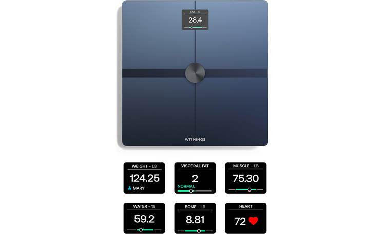 Withings Body Smart Black Body Composition Smart Scale At Crutchfield