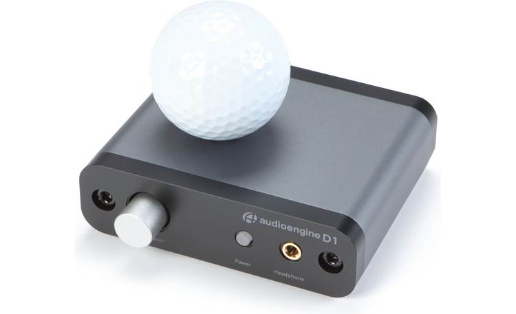Audioengine D1 golf ball shown for scale 