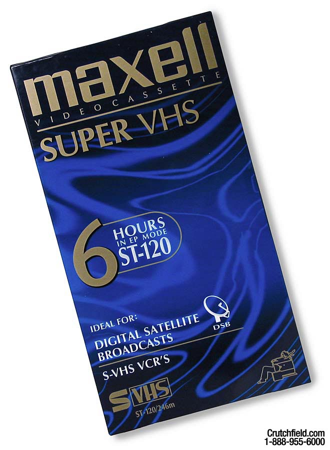 Maxell Blank Super VHS Tapes (single T120 tape (6hour max