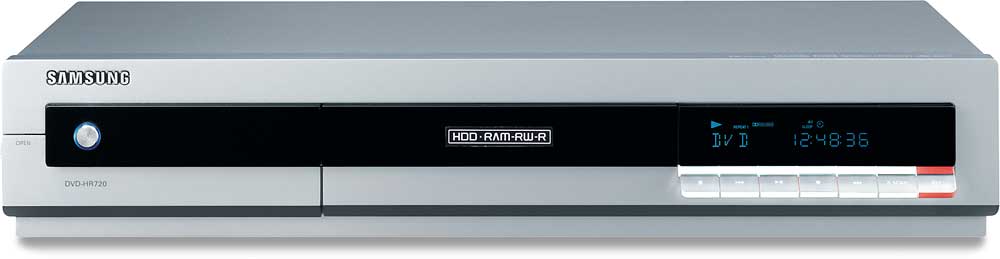 Samsung DVD-HR720 DVD recorder with 120GB digital video recorder and TV