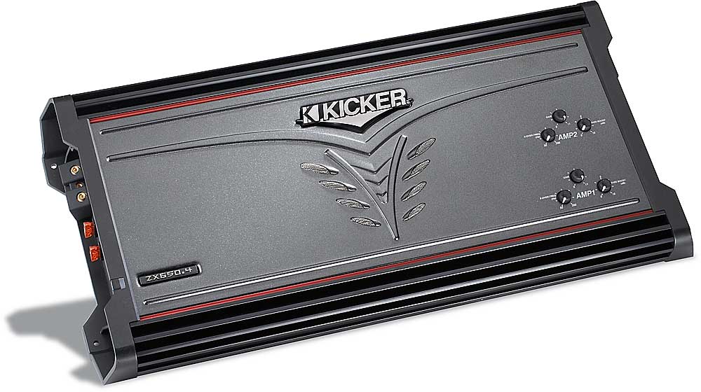 Kicker ZX650.4 4-channel car amplifier 120 watts RMS x 4 at Crutchfield.com