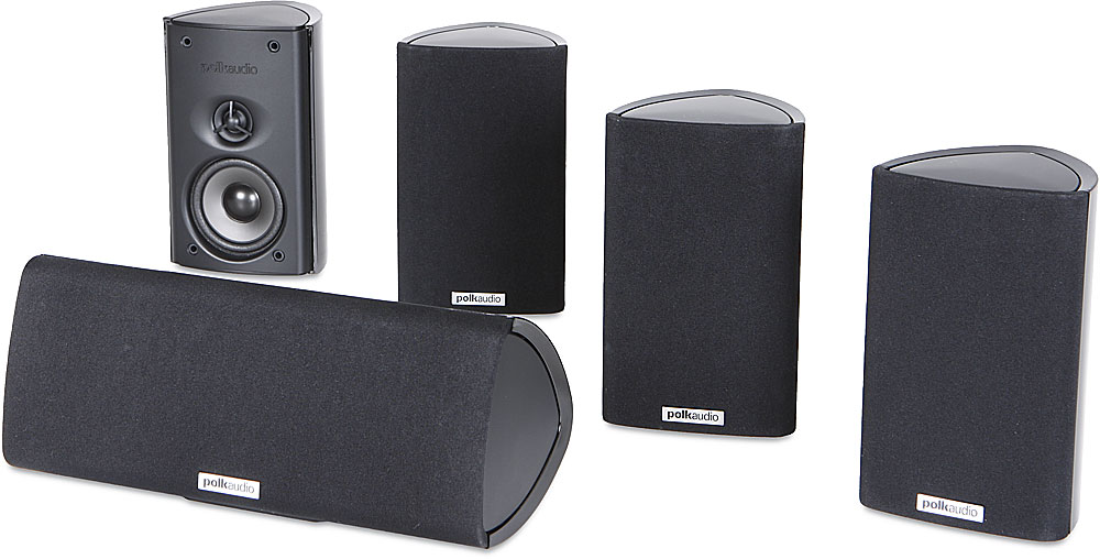 Polk Audio RM75 Home Theater Speaker System 4 compact satellites and 1