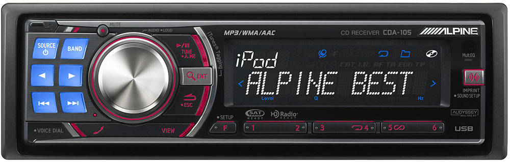 Alpine CDA-105 CD receiver at Crutchfield.com