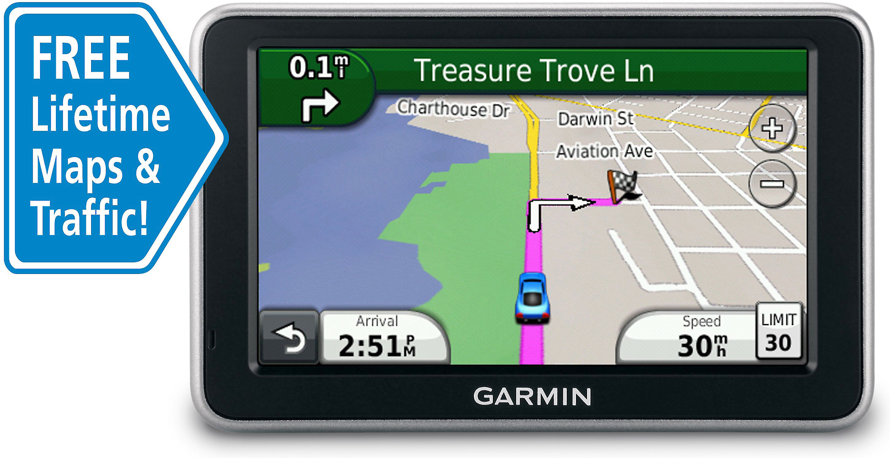 Garmin nüvi 2360LMT Portable navigator with free lifetime traffic and