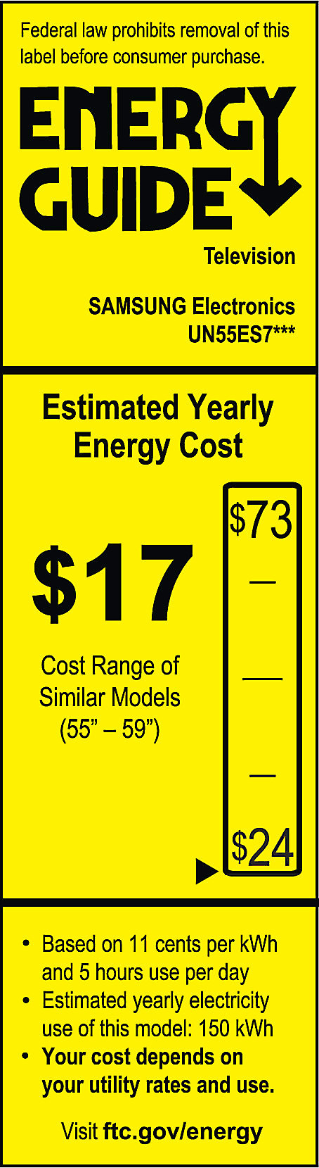 EnergyGuide label