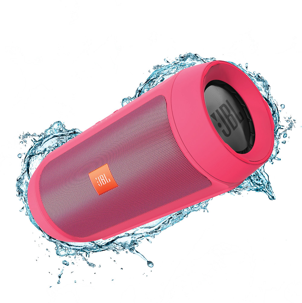 JBL Charge 2 Pink Portable Bluetooth Speaker With Water Resistant