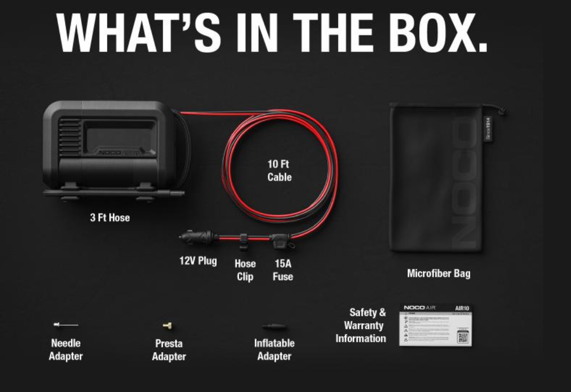 Customer Reviews NOCO AIR10 Portable air compressor — 60 PSI maximum