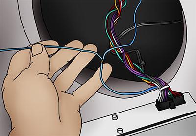 Connect the turn-on lead from your amplifier wiring kit