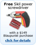 Free Skil power screwdriver with a $149 Blaupunkt purchase