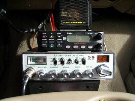 Cobra CB radio and Bearcat scanner