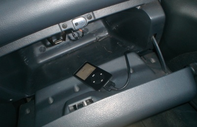 iPod in the glove box