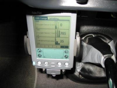 OBDII scanner on my old Palm PDA