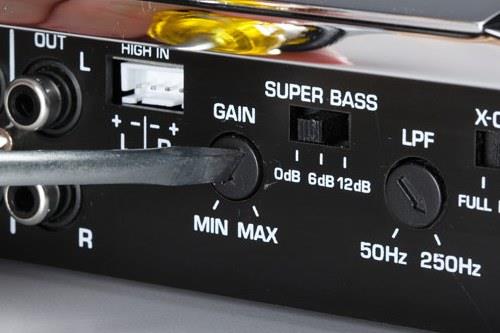 Gain setting on an amplifier