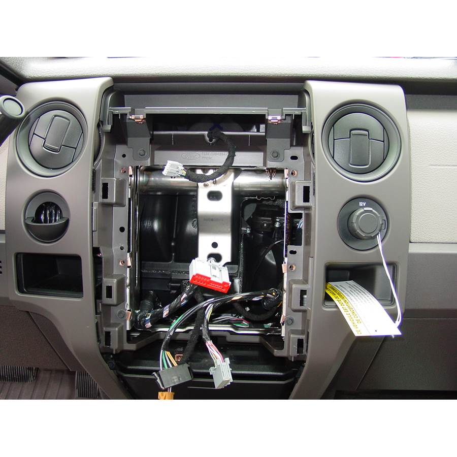 2010 Ford F-150 XL Factory radio removed