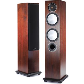 A pair of monitor tower speakers