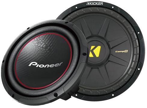 A Pioneer 10" and a Kicker 12" sub