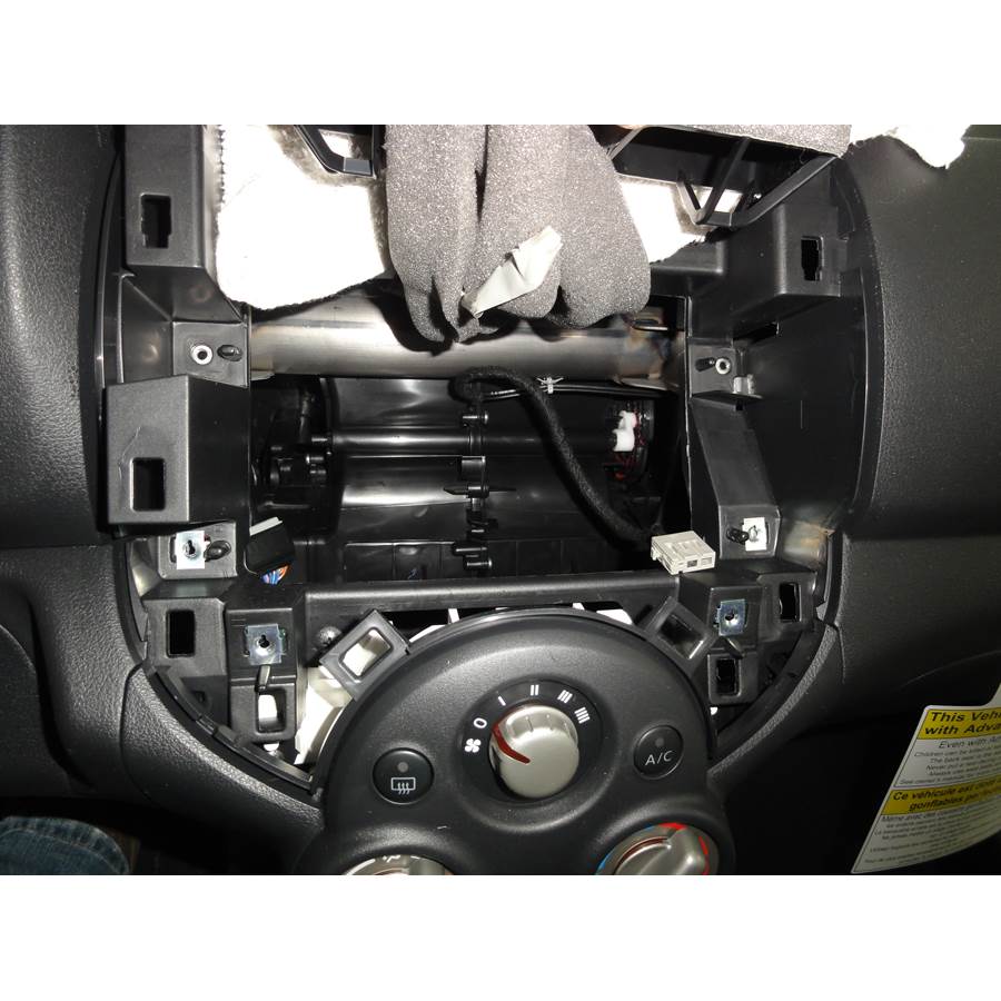 2012 Nissan Versa Factory radio removed