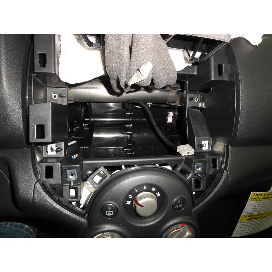 2013 Nissan Versa Factory radio removed