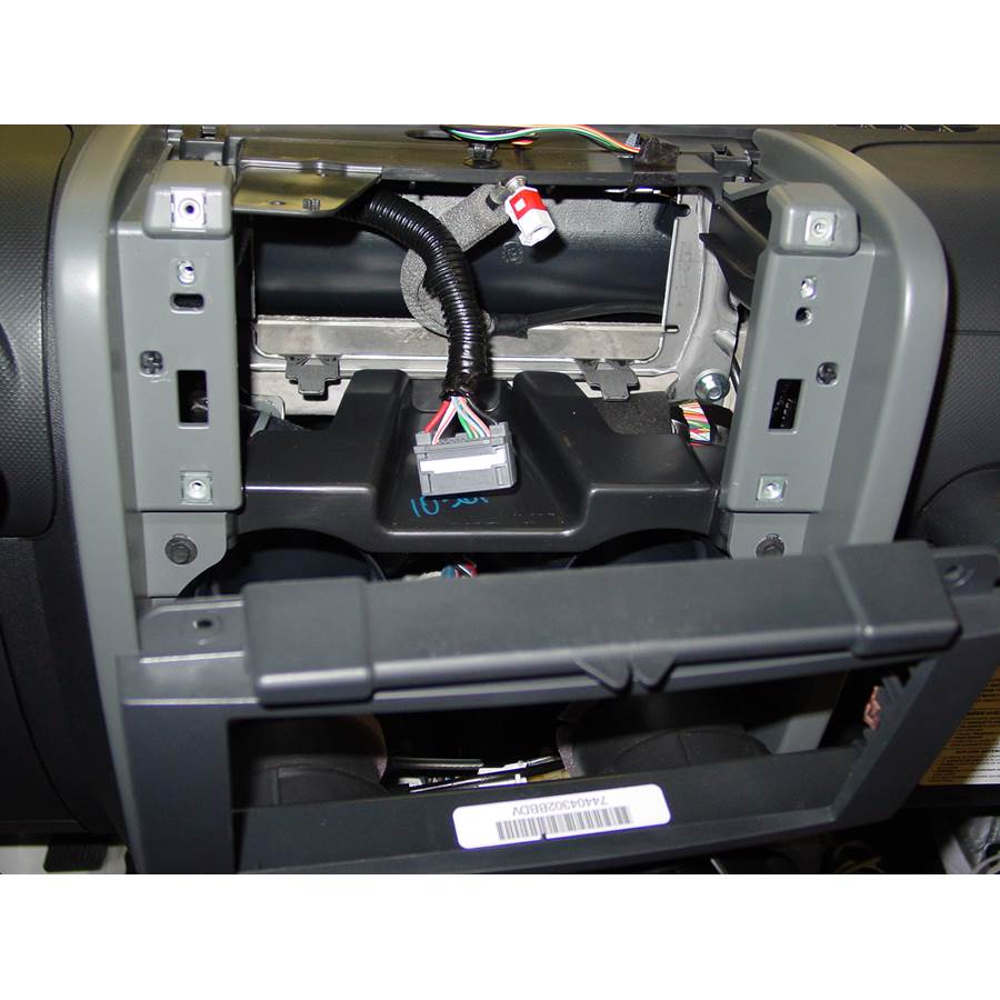 2009 Jeep Wrangler Unlimited Factory radio removed