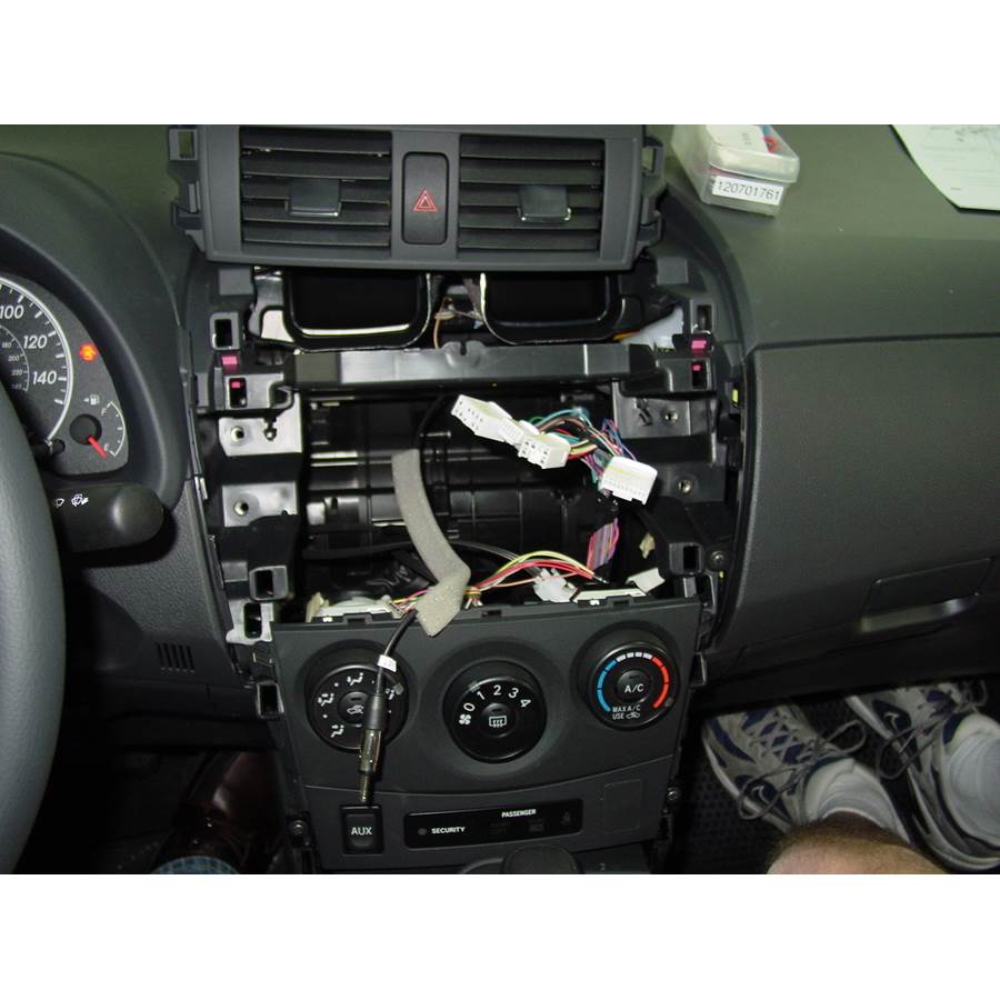 2009 Toyota Corolla Factory radio removed