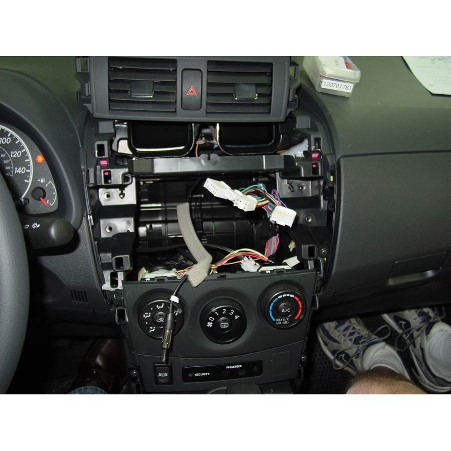 2011 Toyota Corolla Factory radio removed