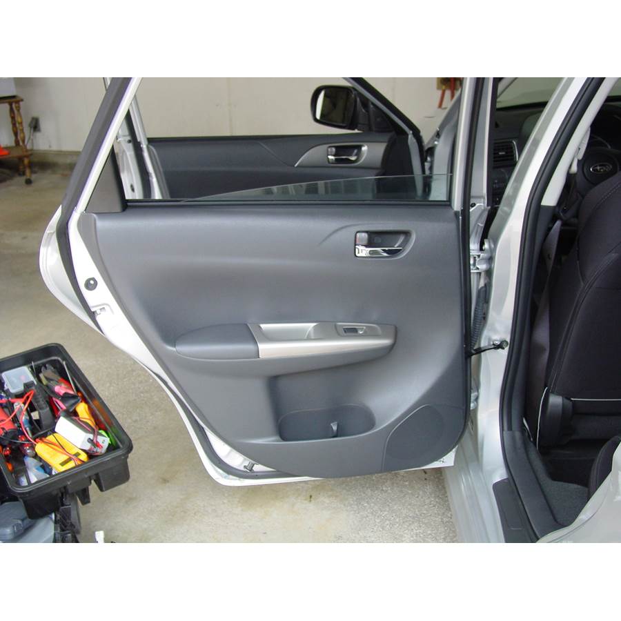 2009 Subaru Impreza WRX Rear door speaker location