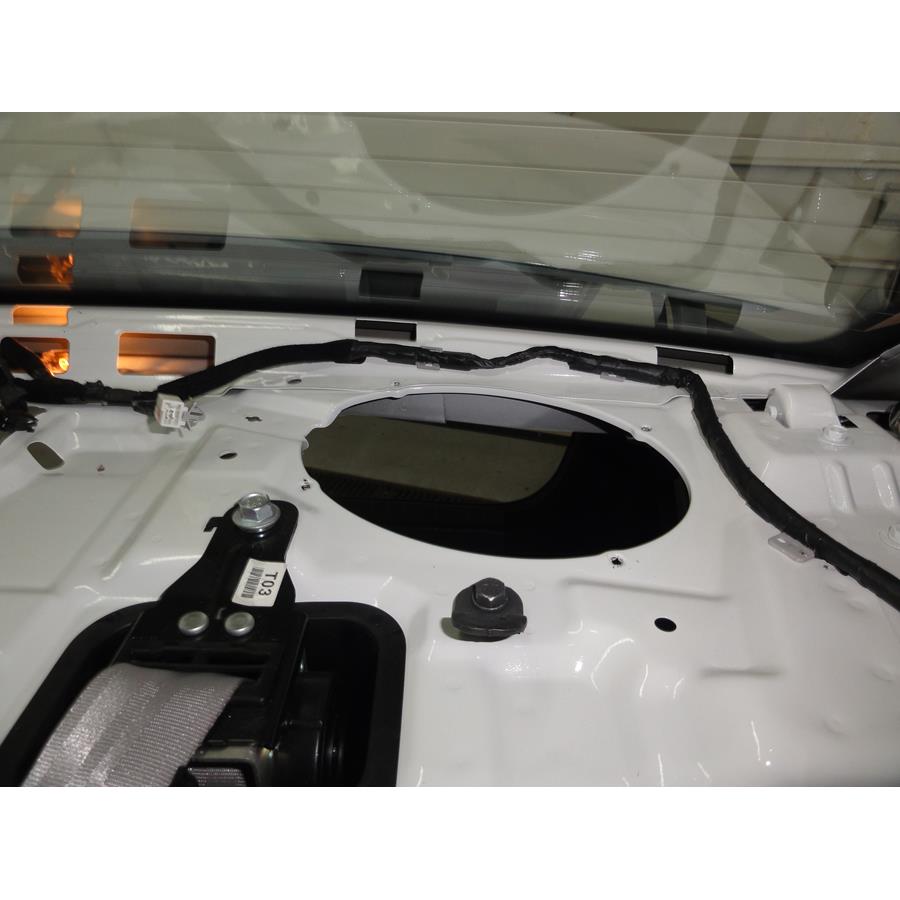 2011 Hyundai Accent Rear deck speaker removed