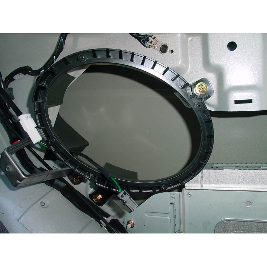 2005 Hyundai Tiburon Rear side panel speaker removed
