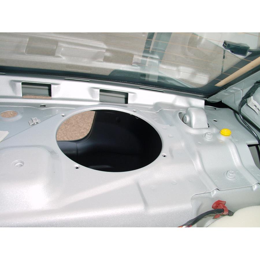 2003 Hyundai Accent Rear deck speaker removed