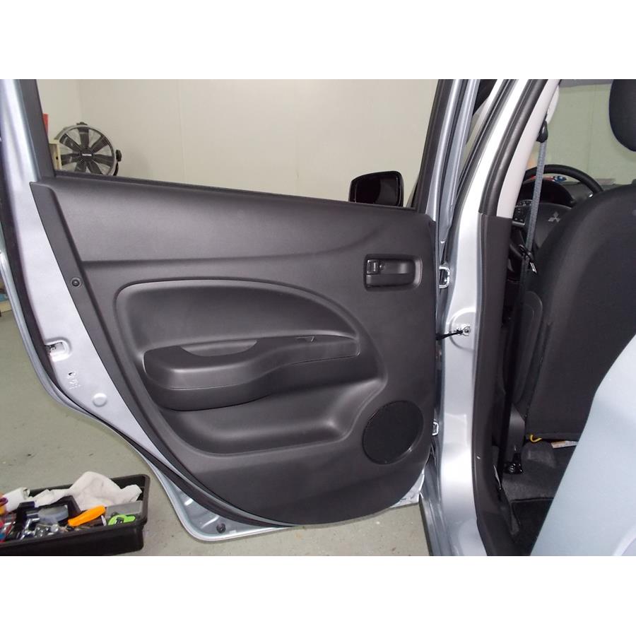 2015 Mitsubishi Mirage Rear door speaker location
