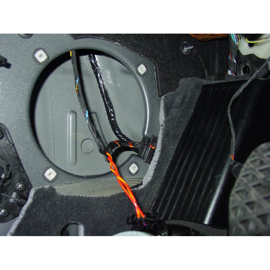 2003 BMW Z4 Kick panel speaker removed
