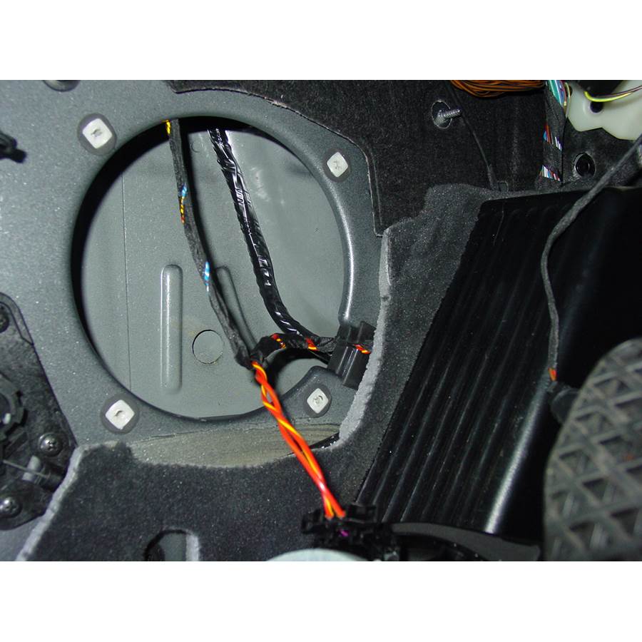 2006 BMW Z4 Kick panel speaker removed