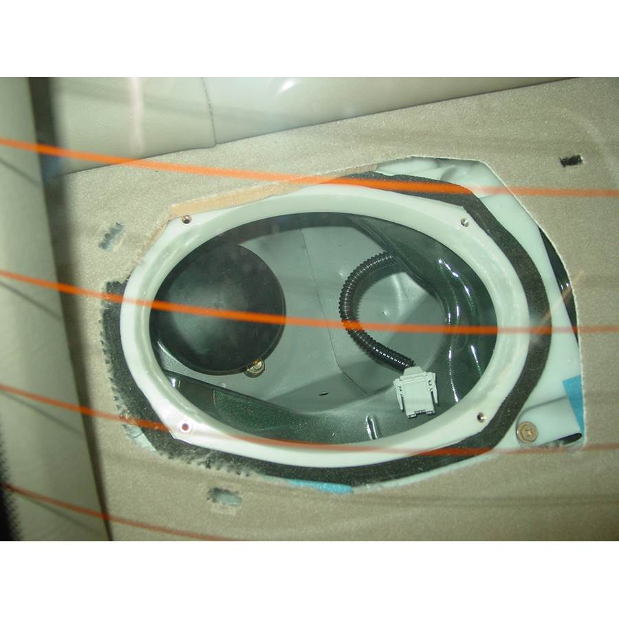 2001 Acura 3.5RL Rear deck speaker removed