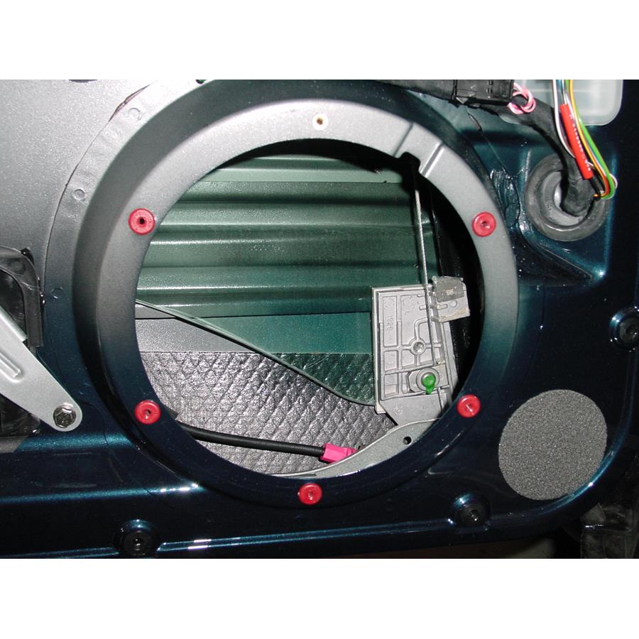 2002 Volvo C70 Front door woofer removed