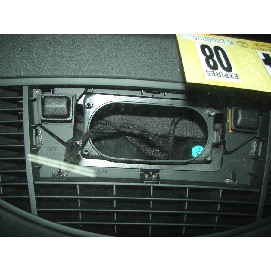 2014 Audi TTS Center dash speaker removed