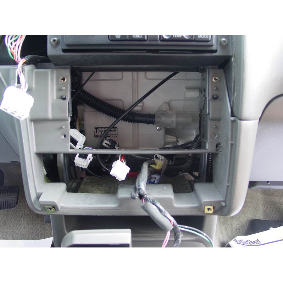 1999 Infiniti QX4 Factory radio removed