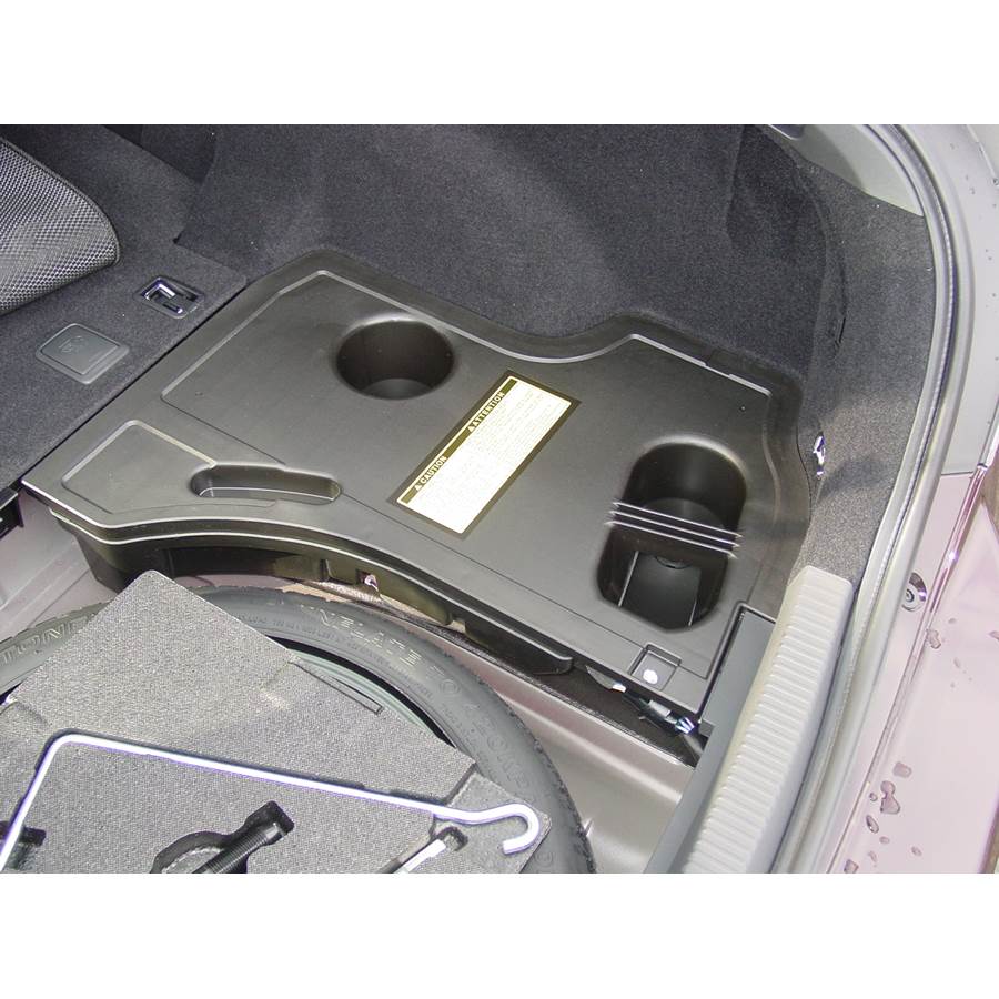 2009 Scion tC Under cargo floor speaker location