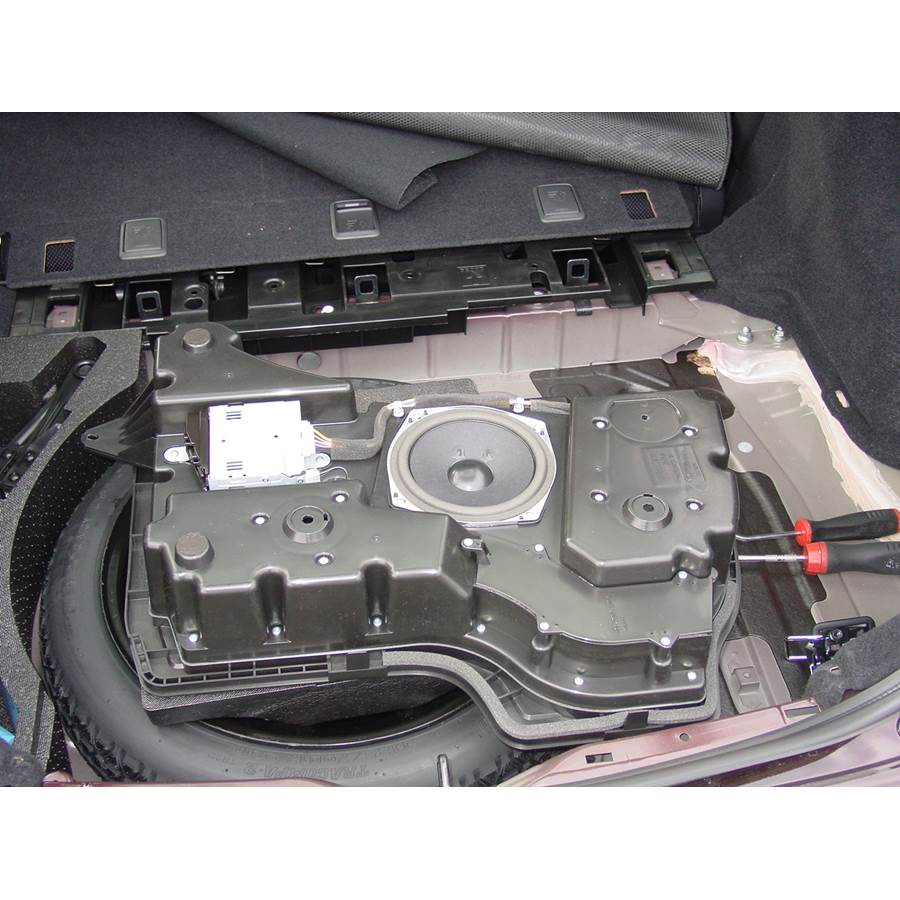 2009 Scion tC Under cargo floor speaker