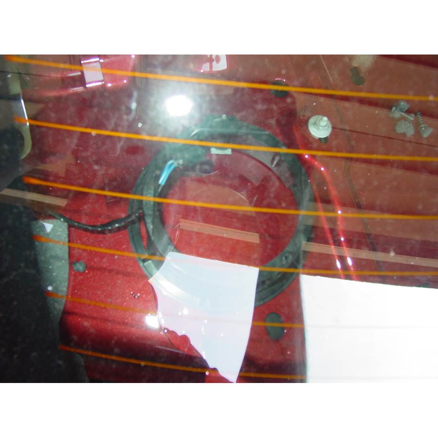 2009 Cadillac STS Rear deck speaker removed