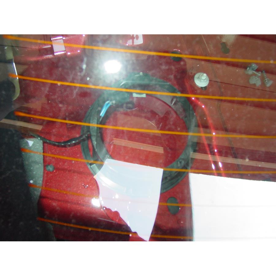 2011 Cadillac STS Rear deck speaker removed