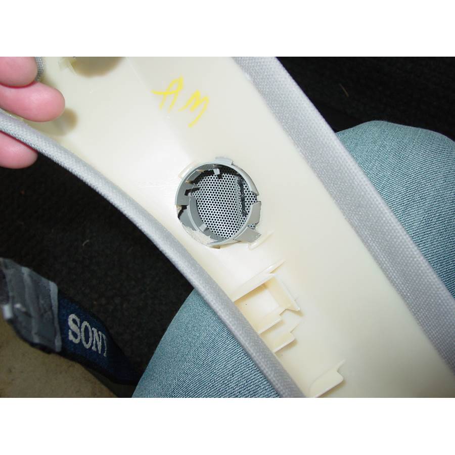 2009 Cadillac SRX Front pillar speaker removed