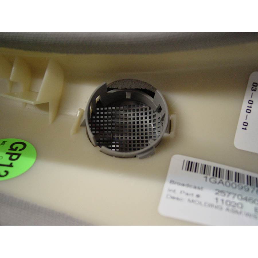 2005 Cadillac SRX Front pillar speaker removed