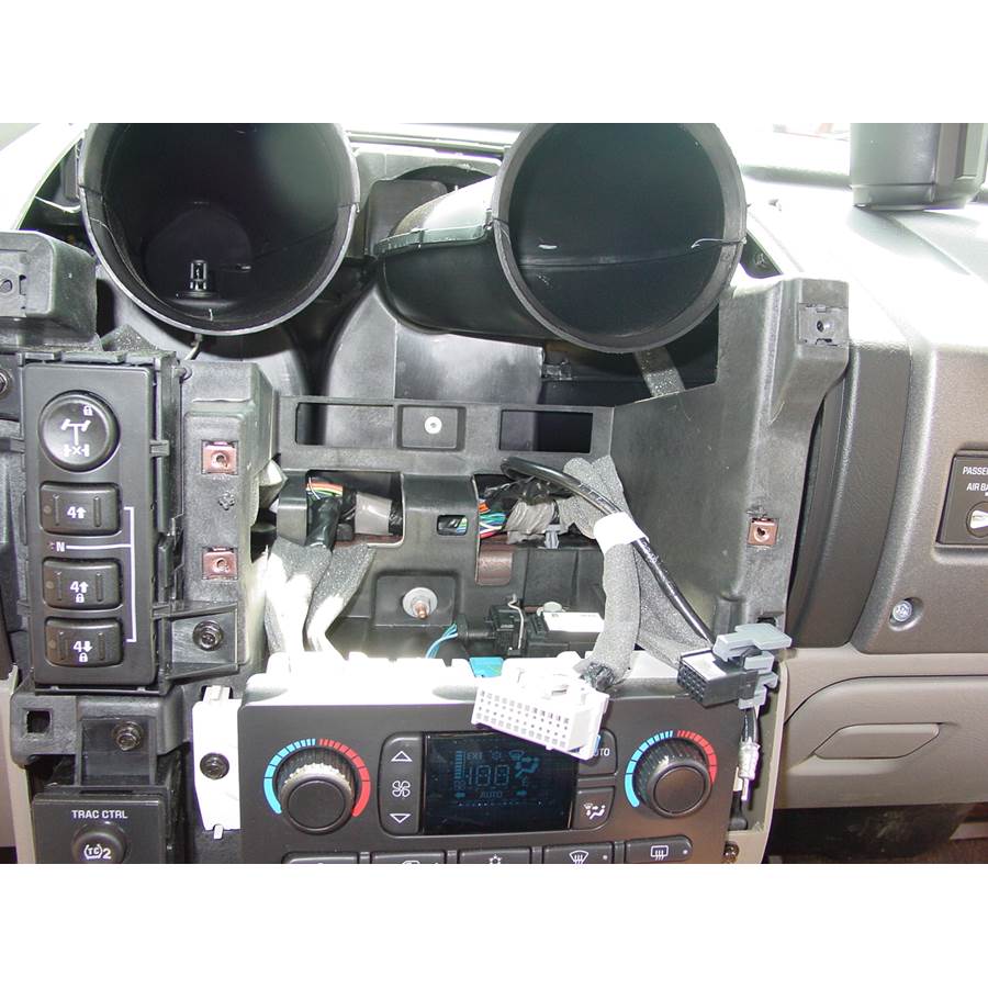 2005 Hummer H2 SUT Factory radio removed