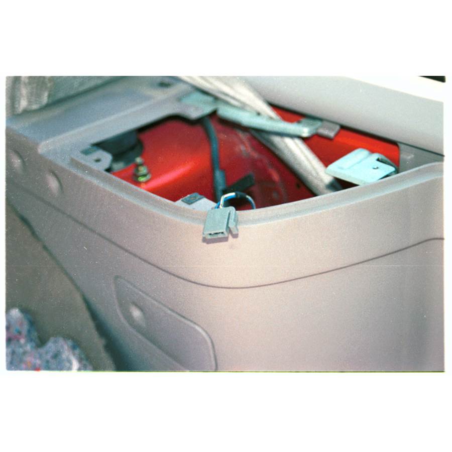 1996 Ford Escort LX Rear pillar speaker removed